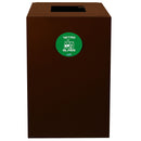 Contenitore per Raccolta Differenziata Capacità 100 L con Etichette 45x50x80 cm in Acciaio Verniciato Corten