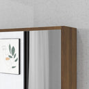Armadietto con Specchio da Bagno con Mensole a Giorno 60x15x76cm Noce  
