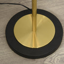 Lampada da Terra con 3 Paralumi E27 in Metallo  Nero e Bronzo