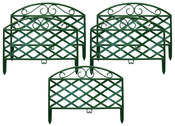 Set 5 Recinzioni Ornamentale per Giardino 46x35 cm in Plastica Rama online