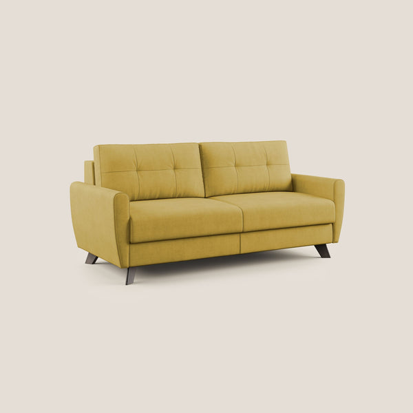 sconto Divano Letto 2 Posti 168x97x96 cm in Tessuto Giallo