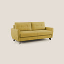 Divano Letto 3 Posti 188x97x96 cm in Tessuto Giallo