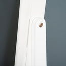 Armadio Portagioie a Specchio 35,5x30x142,5 cm Inclinazione Regolabile Bianco