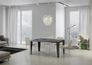 Tavolo Allungabile 120/380x90 cm Flame Premium Cemento Gambe Antracite      