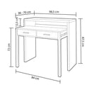 Scrivania Consolle Allungabile 2 Cassetti 98,5x36x87,5 cm in Legno Bianco