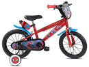 Bicicletta per Bambini 14" Marvel Spiderman Freni Caliper e Stabilizzatori in Acciaio Hi-Ten Rosso