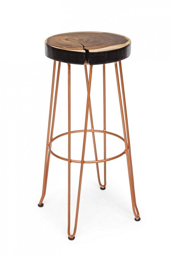 Sgabello Bar Rakel Rame in Legno online
