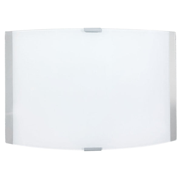 acquista Applique 1xE27 Montatura Argento Vetro Lastra Bianco-Trasparente E-Energy Venere
