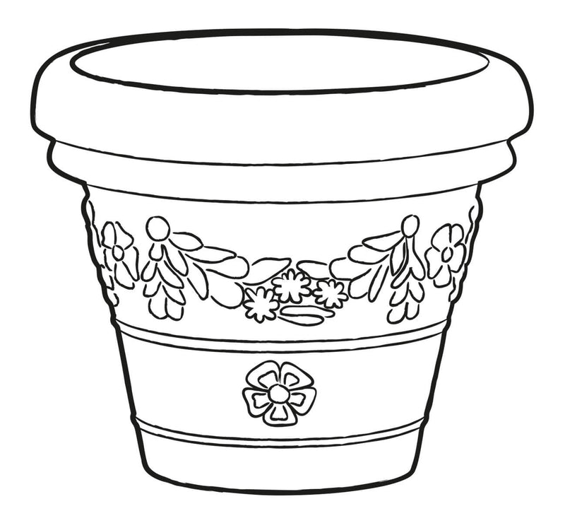 Vaso Ø30x25,1cm in Resina Tulli Festonato Classic 30 Antracite