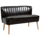 Divano 2 Posti 117x56,5x77 cm in Similpelle Marrone Scuro