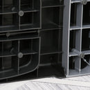 Step Fitness per Allenamento a Casa 68x29x10-15 cm in Polipropilene Nero