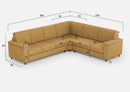 Divano Angolare 6 Posti 286x246x85 cm Marrak in Tessuto Ocra