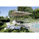 Ombrellone da Giardino Decentrato 4x4m in Alluminio Montana Nero