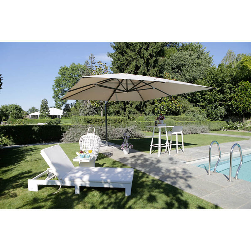 Ombrellone da Giardino Decentrato 3x3m in Alluminio Montana Nero