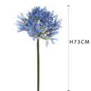 Set 4 Fiori Artificiali di Agapantus Altezza 73 cm Blu