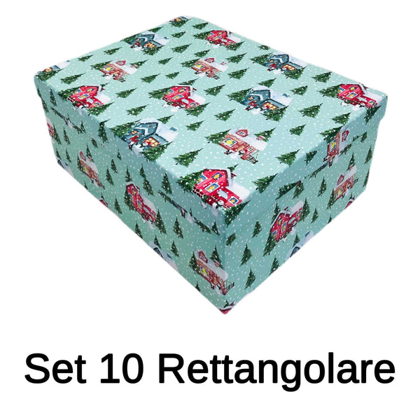 Set 10 Scatole Rettangolari in cartone sconto