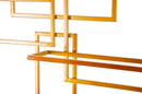 Porta Bottiglie Glam Orizzontale 80x10x50 cm in Ferro Oro