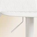 Set 2 Sgabelli da Bar con Schienale Altezza Regolabile 76,5-97,5 cm in PP Bianco