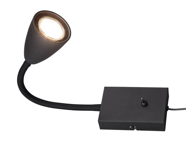 Applique da Interno Attacco GU10 in Metallo Nero Opaco sconto