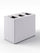 Pattumiera a 3 Scomparti Totale 135 L 84x44x63 cm con Contenitori Interni in Acciaio Verniciato Bianco