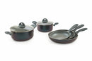 Batteria di Pentole 7 Pezzi in Alluminio Antiaderente Soriani Varsavia
