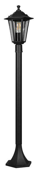 Lampada Palo da Esterno Attacco E27 in Alluminio Nero Opaco