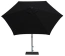 Ombrellone da Giardino Ø3 m Palo Ø38 mm in Alluminio Tessuto Olefin Trend Nero