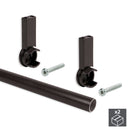 Set 2 Bastoni Appendiabiti per Armadi Rotondi 95 cm in Alluminio Emuca Moka