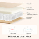 Divano Letto Angolare con Vano Contenitore 205x135x76 cm Rivestimento in Velluto a Coste Beige      