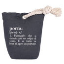 Fermaporta 20x10x20 cm in Tessuto 100% Poliestere VdE Tivoli 1996 Grigio Scuro