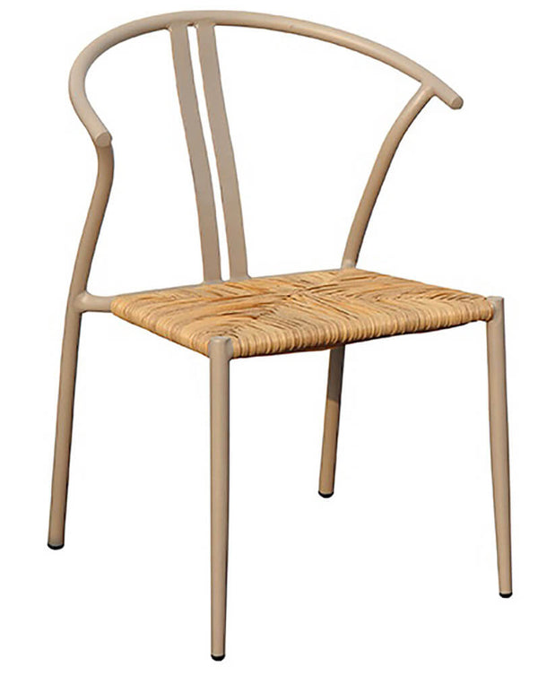 Sedia da Giardino in Alluminio e Wicker Vorghini Erice Tortora sconto