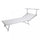 Lettino Prendisole da Giardino Cefalu XXL 213x85,5x40 cm in Alluminio Bianco