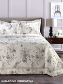 Trapuntino Matrimoniale con Stampa in Percalle di Cotone 100gr Garrini Lauren Grigio