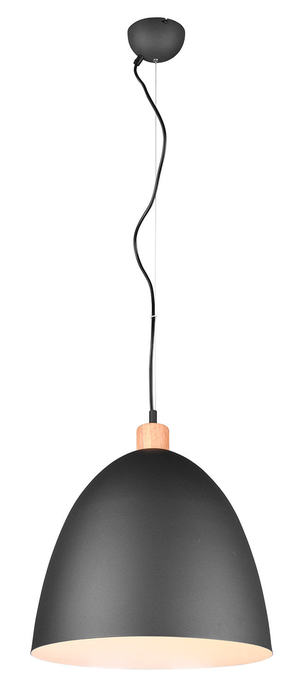 Lampada a Sospensione da Interno Attacco E27 in Metallo Nero Opaco acquista