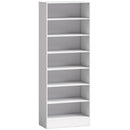 Scarpiera 60x30x160 cm con Ripiani Regolabili e 7 Scomparti per 21 Paia di Scarpe in Truciolare e MDF Bianco      