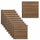 Set 10 Pannelli Decorativi Fonoassorbenti 58x58 cm in MDF Decoro B Verticale Noce Asia
