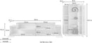 Parete Attrezzata Mobile TV e Vetrina 200x85x120,5 cm Coro Bianco Lucido/Bianco  