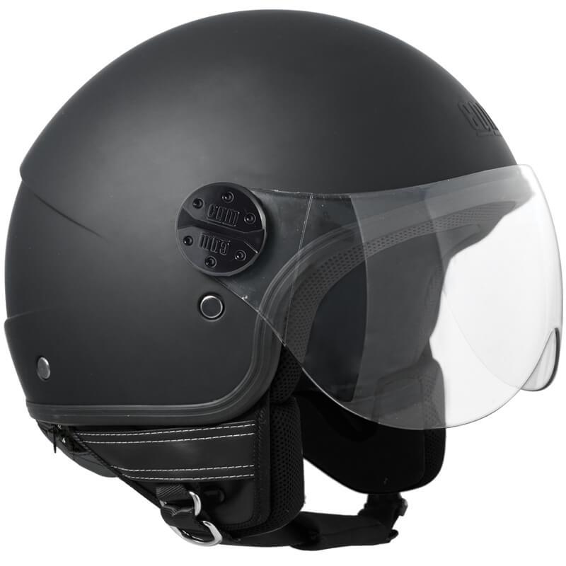 Casco Jet per Scooter Visiera Sagomata CGM Florida 109A Nero Opaco XS - (53 cm)