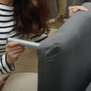 Poltrona Letto Singolo 3 in 1 75x70x75 cm in Tessuto Effetto Lino Grigio Scuro   