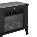 Camino Elettrico da Terra Effetto Fiamma 600W/1200W Nero 