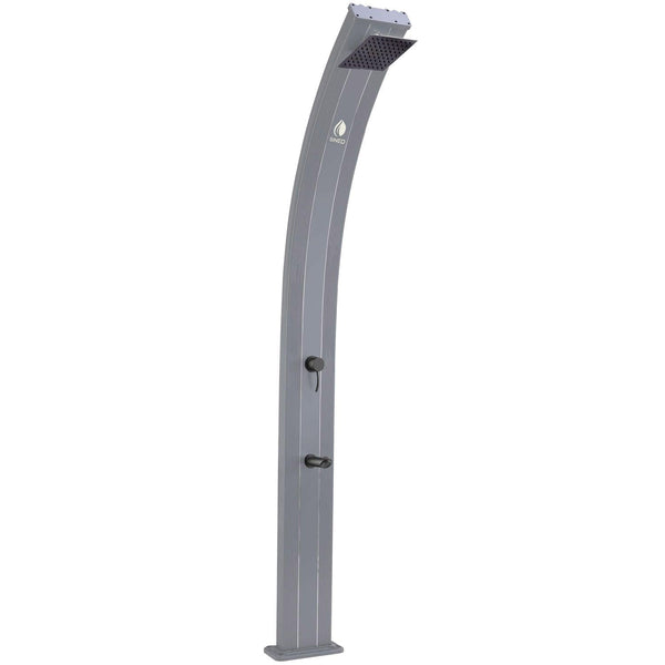 Doccia Solare da Giardino 30L Miscelatore e Lavapiedi in Alluminio Sined Lea Argento prezzo