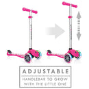 Monopattino a 3 Ruote a LED 3 Altezze Max 50Kg Globber PRIMO Fantasy Lights Up Marchio Rosa