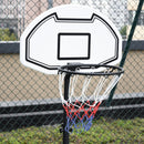 Canestro da Basket da Esterno per Bambini Altezza Regolabile 132,5-161,5 cm Multicolore