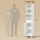 Mobile da Bagno Alto, Mobile Autoportante con Ripiano Regolabile      