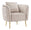 Poltrona Bucarest Grigia 76x74x73 cm Legno e Spugna e Tessuto e Metallo Grigio e Oro