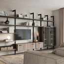 Kit Struttura Modulare Raccordi e 2 Profili a Pavimento e Parete in Alluminio Emuca Zero Nero