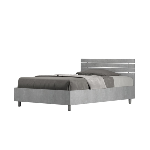 Letto 1 Piazza e Mezzo Testata Doghe Dritta Ankel Grigio Varie Misure sconto