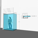 Box Doccia angolare 150x75 cm 1 anta Scorrevole in Cristallo Fumè 8mm H195 Bonussi elise Seconda Scelta