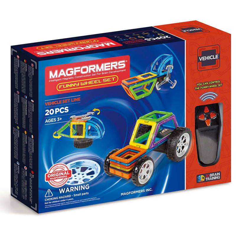 Costruzioni Magnetiche 3D Gioco Calamitato 20 Pezzi Magformers Veicoli Divertenti