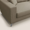 Divano 2 Posti 146x95x91 cm in Tessuto Marrone